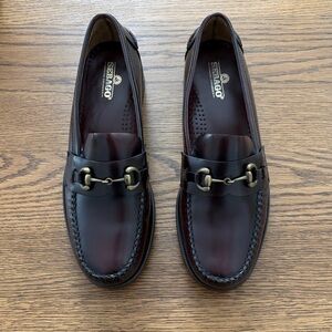Sebago Classic Horsebit Leather Loafers in Polished Dark Brown.
